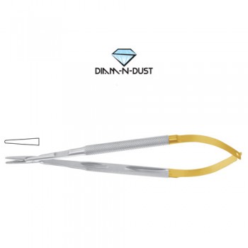 Diam-n-Dust™ Micro Needle Holder Straight - Round Handle Stainless Steel, 18 cm - 7"